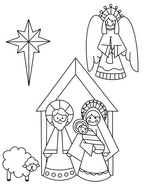 Nativity Coloring Pages For Kids