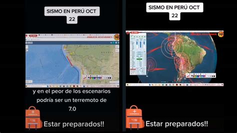 Habrá un sismo y terremoto en Perú el 22 de octubre Vídeo en Tik