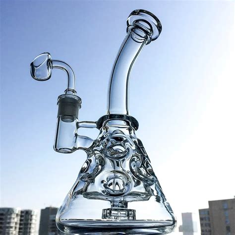 Bulk Order Fab Egg Glass Bong With Swiss Perc And Recycler Ideal For