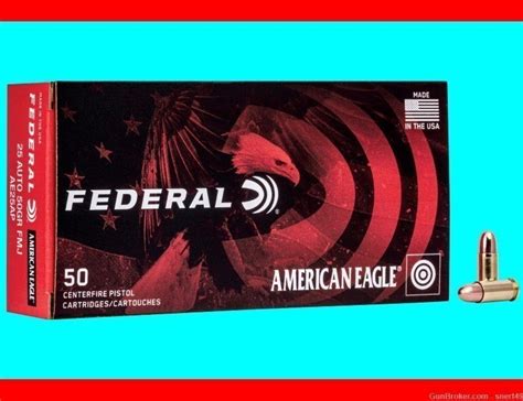 Federal American Eagle 25 Acp 50 Gr Fmj Brass Case 50 Rd Box New Production Pistol Ammunition