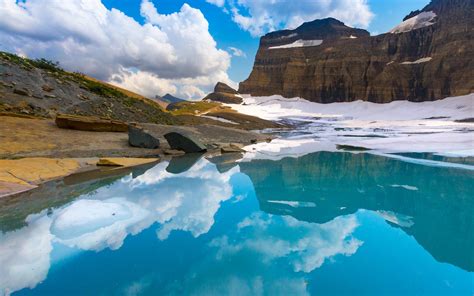 Landscape Sea Bay Lake Reflection Beach Coast Cliff Fjord