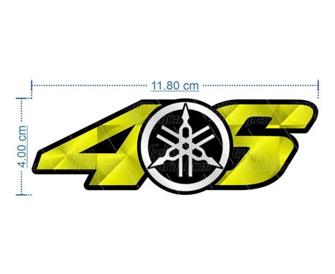 Calcomania Sticker 46 Yamaha Valentino Rossi Efx Auto Moto Meses Sin