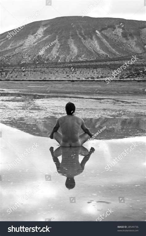 Naked Man Sitting Water Meditating Stock Photo 28549736 Shutterstock
