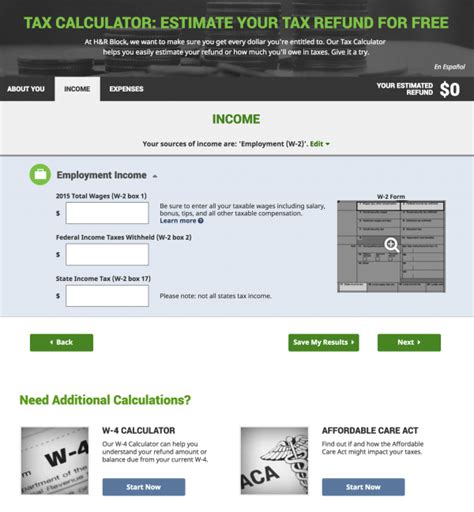 H And R Block Tax Return Calculator - Tax Walls