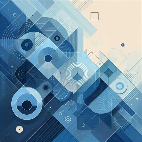 Premium Photo | Abstract blue geometric shapes background