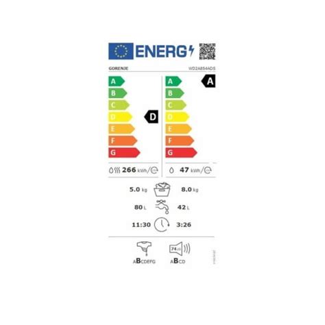 GORENJE WD2A854ADS MOSÓ-SZÁRÍTÓGÉP 8/5 kg - Műszaki Kereskedés Várpalota