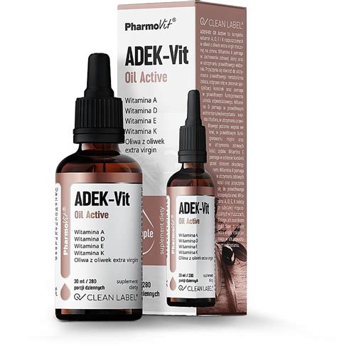 Pharmovit Clean Label ADEK-Vit Oil Active - Vitamins ADEK, drops ...