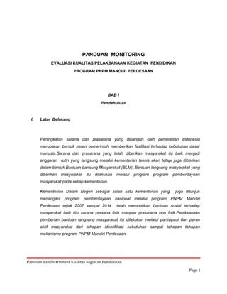 Panduan Monitoring Kualitas Pddkn Pdf