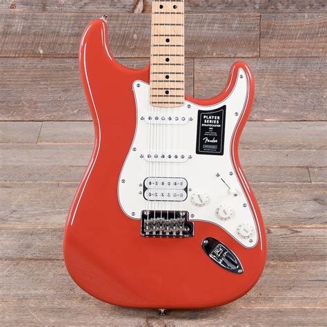 Fender Limited Edition Player Stratocaster HSS Fiesta Red w/Matching H – Chicago Music Exchange