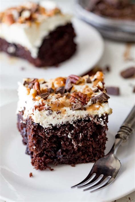 Chocolate Caramel Poke Cake