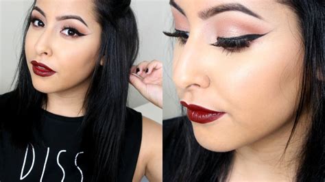 Fall Makeup Tutorial Dark Lips Misstiffanykaee Youtube