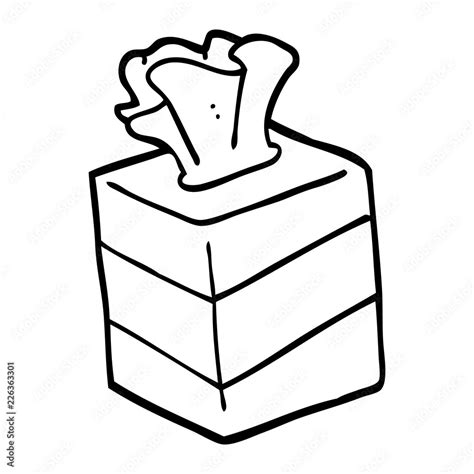 black and white cartoon tissue box Stock Vector | Adobe Stock