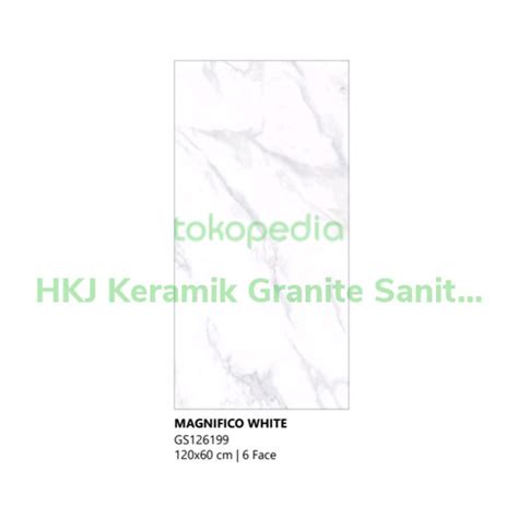 Jual Keramik Lantai Porcelain Magnifico White Glossy Ukuran 120x60 Kab Bandung Hkj Keramik