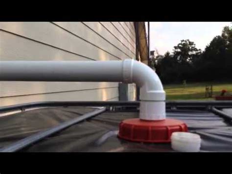 Rain Harvesting Using Ibc Tote And First Flush Youtube