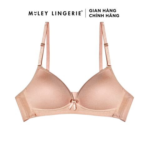 Bộ Đồ Lót Cotton Không Gọng Mút Mỏng Lưng Logo Miley Lingerie