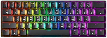 GK61 Mechanical Gaming Keyboard Hot Swap 61 Keys RGB Backlight For PC Mac Gamer Touch Gateron