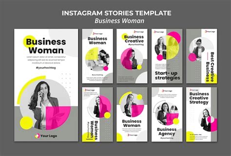 Premium PSD Instagram Stories Collection For Businesswoman