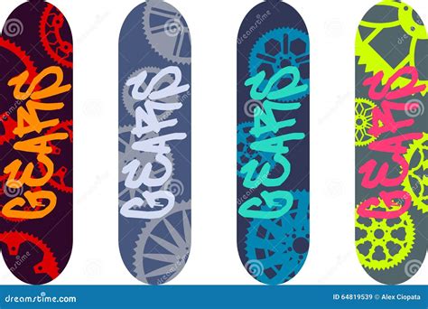 Skateboard designs stock vector. Illustration of culture - 64819539