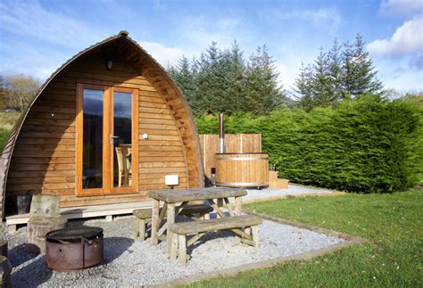 Glamping Ensuite Pod Hot Tub Pet Friendly Loch Tay Highland Lodges