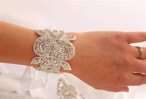 Handmade Crystal Beaded Bridal Bracelet Bridal Accessories Wedding