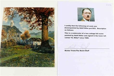 1919 Adolf Hitler Watercolor Landscape Painting In United States