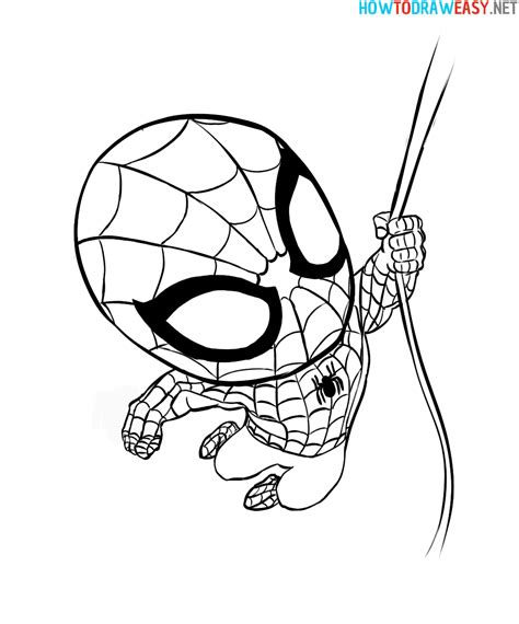 Chibi Spider Man Coloring Pages