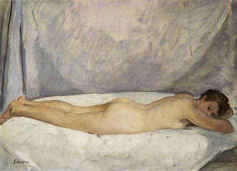 Female Nude Laying 1928 Painting Henri Lebasque Oil Paintings