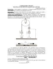 Exp M Quina Atwood Pdf Laboratorio Fisi Segunda Ley De