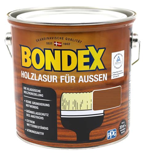 Bondex Holzlasur F C3 BCr Au C3 9Fen 2 50 L Teak Online Kaufen EBay