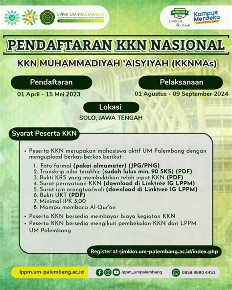 Pengumuman Info Pendaftaran Kuliah Kerja Nyata Kkn Tahun