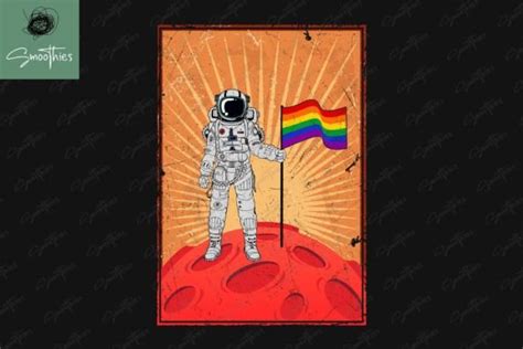 Astronaut Moon Lgbtq Gay Pride Ally PNG Graphic By Smoothies Art Creative Fabrica