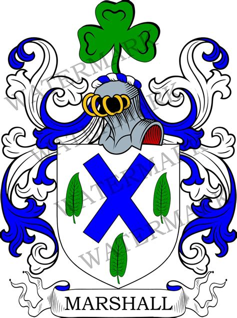 Marshall Family Crest Digital Download Marshall Coat of Arms JPG File ...