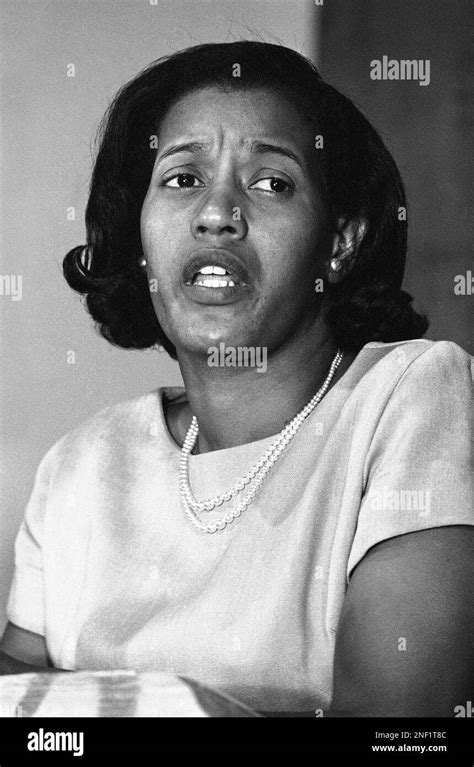 Mrs Medgar Evers Widow Of Slain Naacp Field Secretary For Mississippi Stands In Pulpit Of