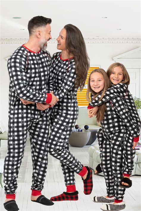 Pyjama Une Pi Ce Unisexe En Flanelle Pour Enfant Carreaux De Buffle