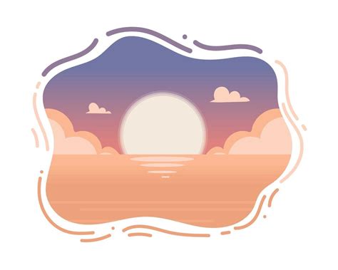 sunset sea sky 9960312 Vector Art at Vecteezy