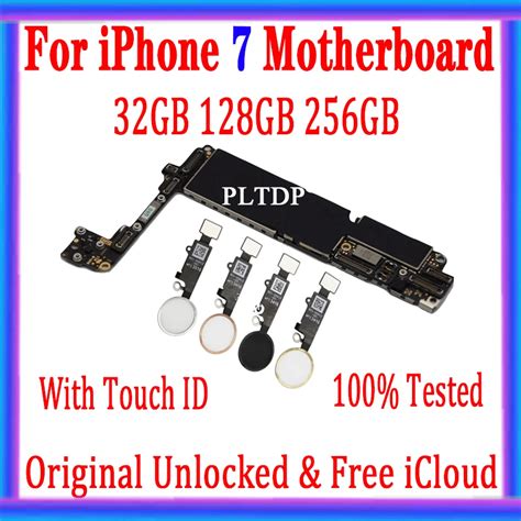 Original Unlocked For Iphone Motherboard With Touch Id Without