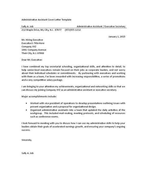 Administrative Assistant Cover Letter Examples 3 Free Templates In Pdf Word Excel Download