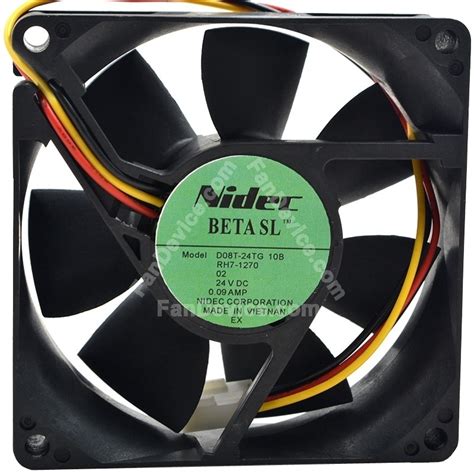 Nidec D T Tg Dc V A Wires Wires Axial Cooling Fan