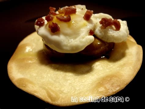 La Cocina de Sara Montadito de Foie y Huevo de Codorniz con Jamón