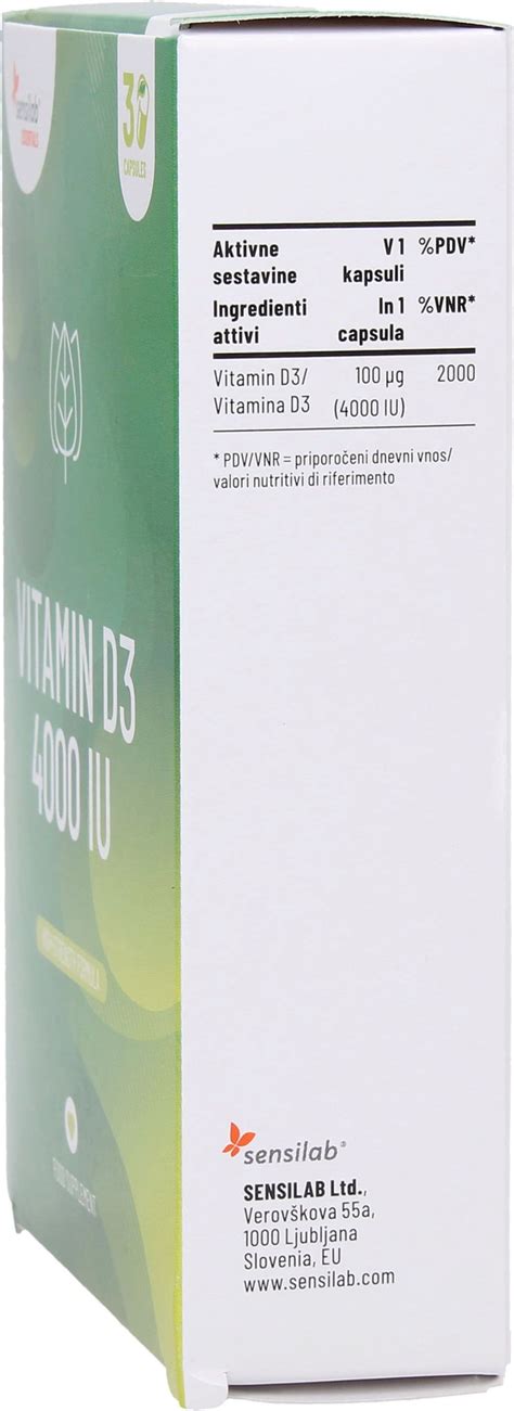 ALL IN A DAY Vitamin D3 4000 IU 30 cápsulas Sensilab VitalAbo