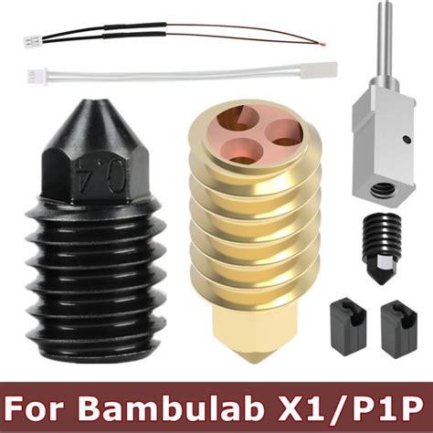 3D Parts Hotend For Bambu Lab X1C High Flow CHT Brass Nozzle Hardened