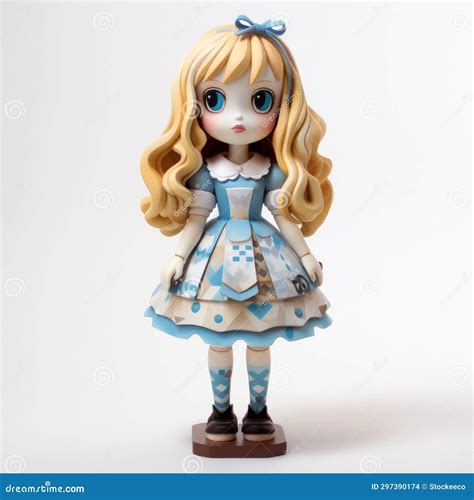 Alice In Wonderland Vinyl Toy Cute Doll With Blonde Hair Stock Illustration Illustration Of