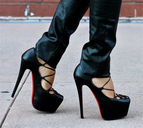 Black Christian Louboutin High Heels And Hot Image On Favim