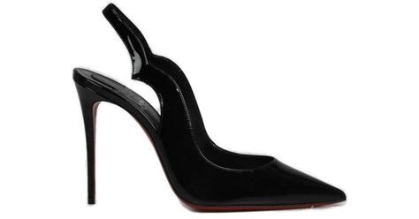 Christian Louboutin Leather Hot Chick Slingback Pumps In Black Lyst