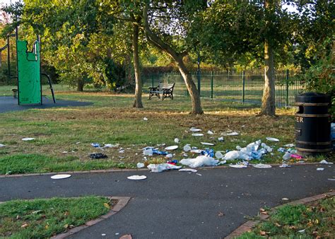 Litter In A Childrens Play Area On Waye © Roger A Smith Cc By Sa2