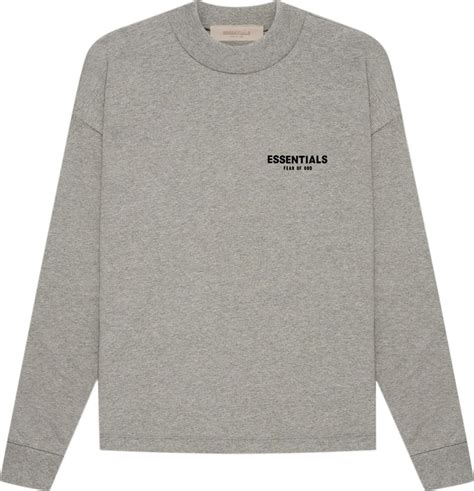 Buy Fear Of God Essentials Long Sleeve Tee Dark Oatmeal 125su224118f Goat