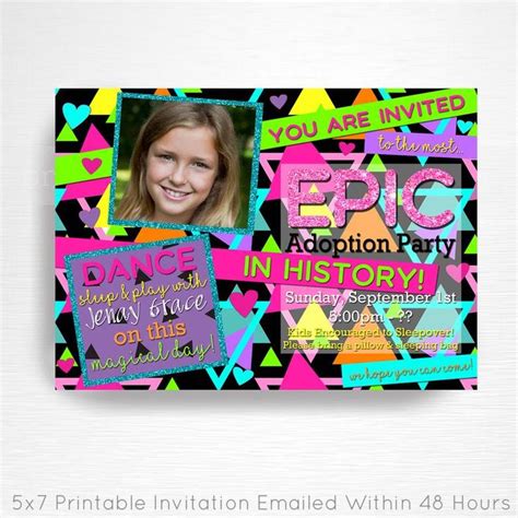 Adoption Gotcha Day Party Printable Announcement Invitation Etsy