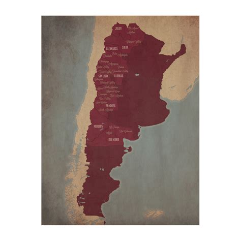 Argentina Wine Regions (Unframed) - Wine Regions - Touch of Modern