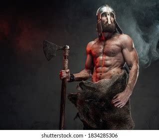 Handsome Brutal Viking Beard Naked Torso Stock Photo 1861496716 Shutterstock