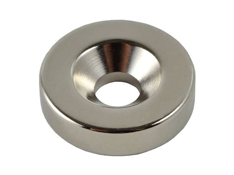 Cylindrical Neodymium Magnet With Countersunk Hole Nemicon Misumi